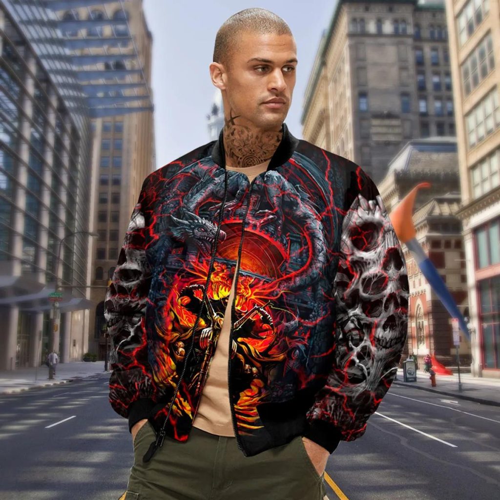 Viking Skull Men's Bomber Jacket