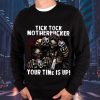 Tick Tock Mother F Your Time Is Up Skull Sweatshirt Mens