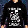 To Do List To Day Drink Wine Avoid Slapping Skull Hoodies
