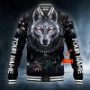 Wolf Ghost Skull Custom Baseball Jacket