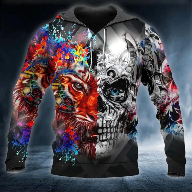 Street 3D Bone Print Thick Hoodie main image 0