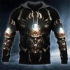 Cyborg Metal Skull 3D Hoodie