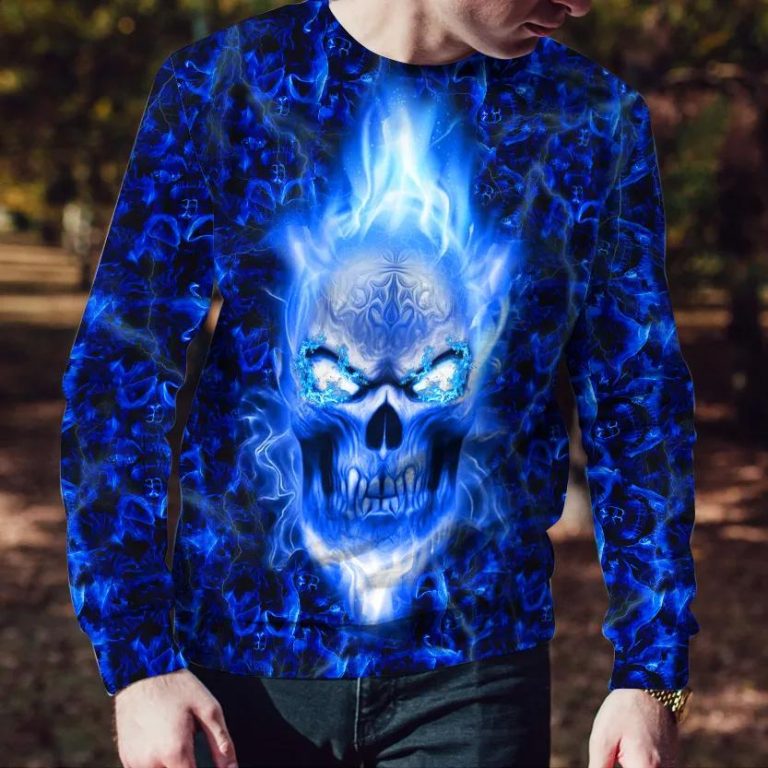 Blue Sugar Skull Men's Sweatshirt