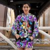 Flowers Sugar Skull Hoodie Dress For Women