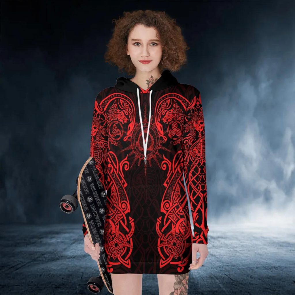 Takra Men's Samurai & Dragon 3D Tattoo Hoodie - Zipper Pullover Sweatshirt - View #10