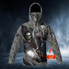 King Motocycle Skull Personalized 3D Bandana Hoodie