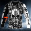 Metal Angry Skull Custom 3D Zip Hoodie