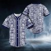 Navy Pattern Of Sugar Skull Baseball Jersey