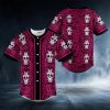 Pink Pattern Of Sugar Skull Baseball Jersey