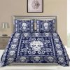 Skull Navy Pattern Color Bedding Set