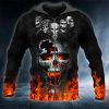 The Immortal Death Of Five Fire Skull 3D Zip Hoodie
