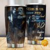 This Is Us Scary Loud Love Rider Couple Skull Custom Tumbler