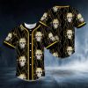 Tribal Yellow Pattern Of Sugar Skull Baseball Jersey