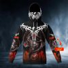 Yinyang Winged Dragon Cross Skull Custom 3D Bandana Hoodie