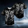 King Viking and Skull Tattoo Baseball Jersey