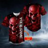 Red Rose Bloody Skull Custom Baseball Jersey