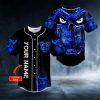 Terminator Blue Fire Skull Custom Baseball Jersey