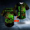 Trust Wrong People Green Biohazard Monster Skull Custom Baseball Jersey