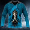 Blue Pray Skull 3D Hoodie