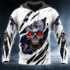 White Ghost Inside Skull 3D Hoodie