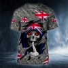 Inside United Kingdom Skull 3D T Shirt, Skull T Shirts Mens