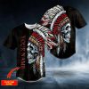 Black Native Skull Custom Baseball Jersey