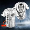 Black White Yinyang Wolf Viking Tattoo Custom Baseball Jersey