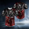 Combat Dragon Glowing Eye Ghost Skull Baseball Jersey