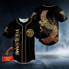 Gold Ravens Viking Custom Baseball Jersey
