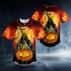 Happy Halloween Pumpkin Couple Skull Baseball Jersey