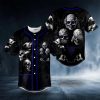 IDC IDK IDGAF Blue Skull Baseball Jersey