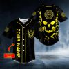 Viking Compass Yellow Skull Custom Baseball Jersey