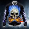 Cracked Skull Personalized Baseball Jacket