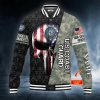 US Coast Guard Patriotic Punisher Skull Personalized Baseball Jacket