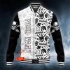 Black N White Base Hit Seamless Pattern Skull Personalized Baseball Jacket