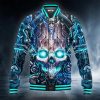 Dark Cybernetic Time Robot Skull Baseball Jacket