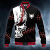 Hat-trick Skull Baseballer Skull Personalized Baseball Jacket