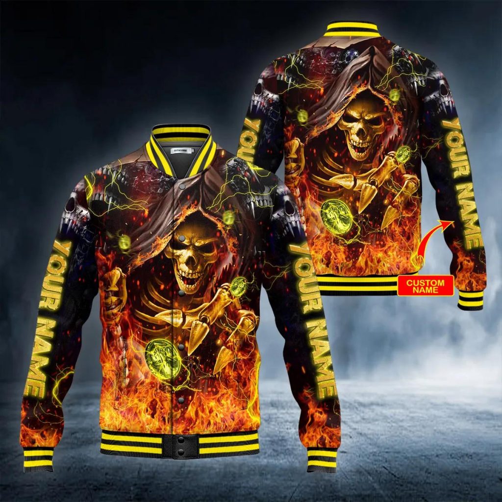 Lucifer Jacket Rust Lucifer Satan Coin Flame Grim Reaper Personalized Baseball Jacket ...