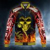 Lucifer Satan Coin Scythe Of Death Reaper Skull Baseball Jacket