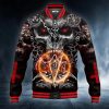 Satanic Power Grim Reaper Skull Baseball Jacket
