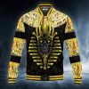 Gold Pharaon Skull Baseball Jacket