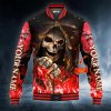 Grim Reaper Fire Skull Personalized Baseball Jacket