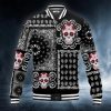 Pattern Sugar Skull Baseball Jacket