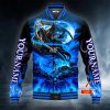 Blue Grim Reaper With Scythe Personalized Baseball Jacket