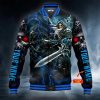 Skull Warrior Riding Horse Personalized Baseball Jacket