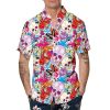 Floral Skull With Butterfly Hawaiian Shirt, Hawaiian Button Up Shirt, Tropical Shirts For Men