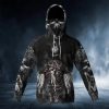 Forbidden Love Gothic Beauty The Death Angel Skull 3D Bandana Hoodie