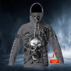 Norse Warrior Skull Viking Custom 3D Bandana Hoodie