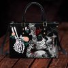 King Couple Leather Handbag With Handle