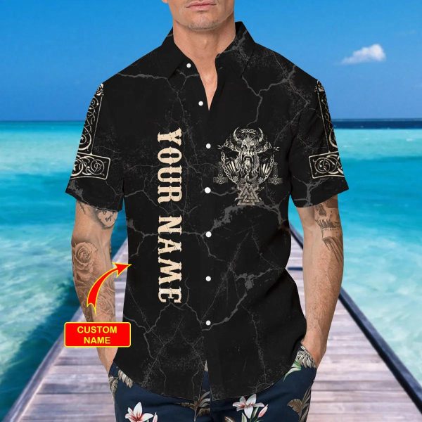 Viking Son Of Odin Till Valhalla Custom Hawaiian Shirt, Hawaiian Button Up Shirt, Aloha Shirts